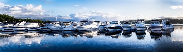 fishing boats by the bay