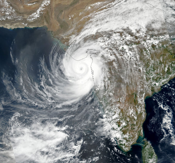 Satellite image of Cyclone Tauktae