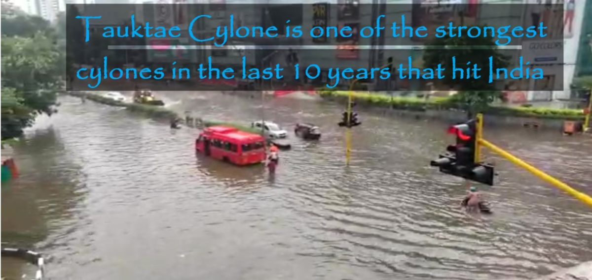 Flooded roads in Mumbai after Tauktae cyclone